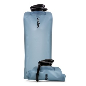 Vapur Anti-Bottle Collapsible Wide Mouth Water Bottle 34 oz. Blue Steel (30173) - 1 of 4