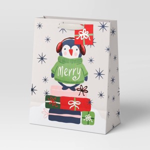 6ct Tissue and Penguin on Presents Large Cub Christmas Gift Bag Bundle - Wondershop™ - 1 of 3