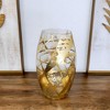 Slickblue Gold Gilded Glass Vase, Smooth Oval Shape, Coffee Table Decor, Bullet Style, Clear Gold, Color & Size Options - 4 of 4