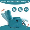 CENGHU Modern Manual Recliner Chair with Rocking Function,  360° Swivel Chair with Adjustable Backrest and Padded Armrests, Single Sofa Chair - 4 of 4