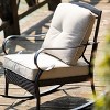 Moda Furnishings W25 In. Outdoor Metal Wicker Rocking Chair With Beige Cushions - 2 of 4