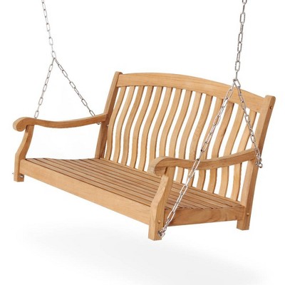 Teak outdoor deals swing