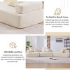 YOOCOZZ Oversized Irregular-Shaped Boucle Modular Compressed Sofa, All-Sponge Construction - Beige - 3 of 4