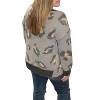Women's Leopard Kangaroo Pocket Sweater - honeyme - 2 of 2
