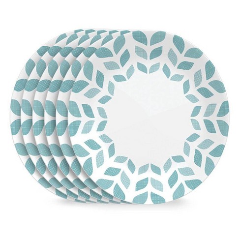 Corelle 8.5" 6pk Global Northern Pines Lunch Plate: Abstract Blue Vitrelle Salad Plates, Dishwasher-Safe, Service for 6 - image 1 of 4