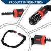 Unique Bargains Security Chain Combination Padlock Resettable 5 Digit Bike Lock Black Red 35.43" - 2 of 4
