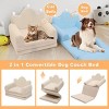 Tiara-Shaped Convertible Dog Bed And Sofa - 22.8"¡Á18.8"¡Á15.7" - 2-in-1 Luxurious Pet Bed With Plush Cushion And Machine-Washable Cover - 3 of 4