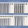 Awesome Home  Chenille Blackout Back Tab Curtains Pair, 52"X108" , Light Blue - 2 of 4