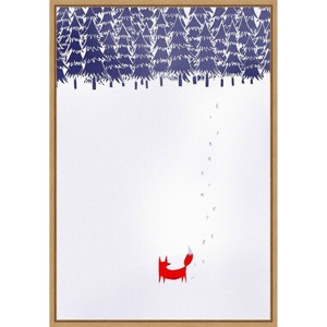 Amanti Art 23"x33" Alone in the Forest by Robert Farkas Framed Canvas Wall Art Print - 1 of 4