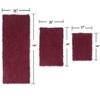 Fantasia Bath Rug Collection Cotton Shaggy Pattern Tufted Set of 3 Bath Rug Set - Home Weavers - 2 of 3