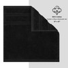American Soft Linen 100% Cotton Turkish Luxury 4 Piece Washcloth Set, 13x13 inches Washcloth Hand Face Towels for Bathroom and Kitchen Washrags - 4 of 4