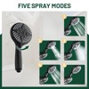 Cobbe Single Handle Wall Mounted Dual Shower Head with 5 Settings Hand Shower and Rain Shower Head and Tub Spout Shower Set Matte Black - 3 of 4