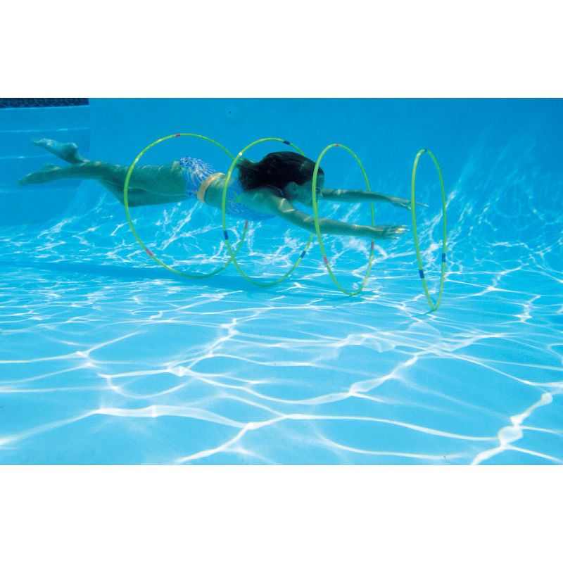 Swimline 22" Water Sports Underwater Slalom Hoops Course Swimming Pool Kids Game - Green, 2 of 4