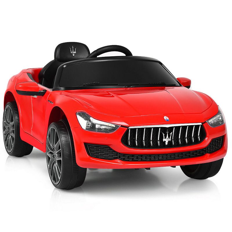 Costway 12V Maserati Licensed Kids Ride on Car w/ RC Remote Control Led Lights MP3 BluePinkWhite, 1 of 11