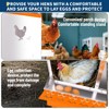 Chicken Nesting Boxes, Hole Roll Away Nest Box for Chicken Coop, Metal Egg Laying Box with Lid Cover to Protect Eggs, Rollout Egg Collection - 3 of 4