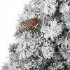 Nearly Natural 5-ft Flocked White River Mountain Pine Artificial Christmas Tree with Pinecones - 3 of 4