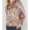 Women's Tonal Paisley Pleated Shirt - current air - 3 of 4