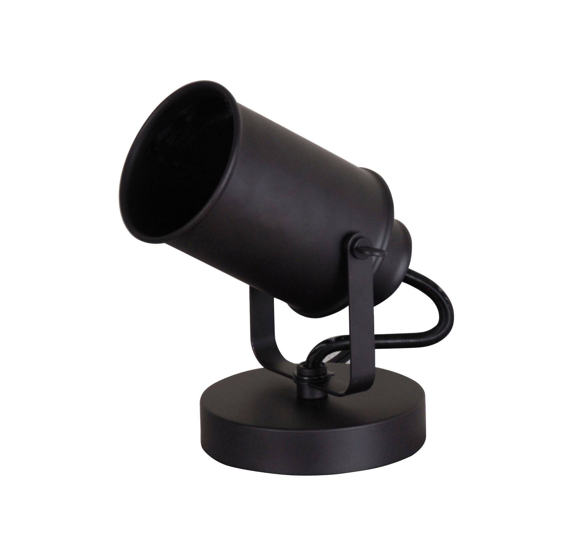 6.25" Metal Spotlight Wall Mount Accent Lamp Black - Cresswell Lighting: ETL Listed, 1-Way Switch, No Bulb Included