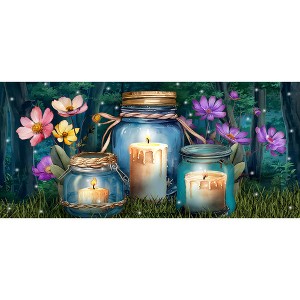 Briarwood Lane Spring Be a Light Jars Mini Mat 22x10 Indoor Outdoor For Spring Doormat - 1 of 2