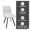 LeisureMod Markley Modern Leather Dining Chair Upholstered Seat Metal Legs Sleek Design for Kitchen, Dining Room, Office, Lounge, or Cafe- Set of 2 - 4 of 4