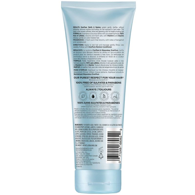 L&#39;Oreal Paris EverPure Clarify Shampoo for Build Up - 6.8 fl oz, 3 of 12