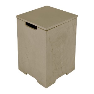 Elementi 15.9" Outdoor Propane Tank Cover Concrete Hideaway Table for 20 lb Propane Tank - 1 of 4