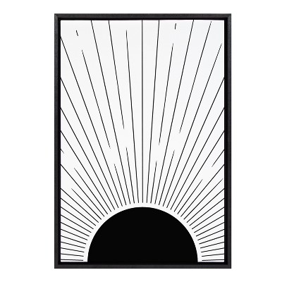 Kate and Laurel Sylvie Mid 3 Framed Canvas by Jake Goossen, 23x33, Black