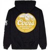 Mens Coors Banquet Beer Sepia Tone Mountains Front and Back Print Hoodie - 3 of 4