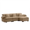 NicBex L-Shaped Sectional Sofa Large and Deep 3-Seat Sofa Couch with Storage Seats and Storage Ottomans, Modern Velvet Sofa with Soft Backrest - 4 of 4