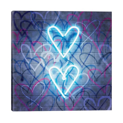 neon heart wall art