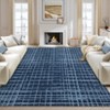 Indoor Modern Washable Geometric Checkered Floor Carpet Soft Non Slip Area Rugs for Home Office - 3 of 4