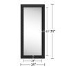 PexFix 31 in. W x 71 in. H Full-Length Beveled Solid Wood Framed Wall Mirror in Black - 3 of 4