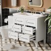 Vynxaria 36'' Bathroom Vanity with Resin Sink Combo, Free Standing Single Vanity Set with Four Drawers, Solid Wood Frame Bathroom Storage Cabinet - 3 of 4