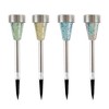Nature Spring Solar Mosaic Battery-Operated Stainless Steel LED Light for Outdoor Landscapes, Patios, and Pathways - Gray - 2 of 4