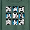 Women's - Disney - Mickey Grid Lightweight French Terry Wide Neck Long Sleeve Shirt - 2 of 4