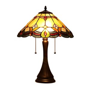 Chloe Lighting Howard Tiffany-Style 2 Light Table Lamp 16" Shade - 1 of 4
