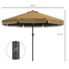 Sapphtopaz 9Ft Patio Umbrella Market Umbrella with Crank and Push Button Tilt 8 Sturdy Ribs and Tassles for Garden, Pool, Deck, Backyard - 2 of 4