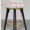 DSVIMOY Counter and Bar Stool 360 Degree Swivel Upholstered Barstools with Metal Legs for Kitchen, Beige, 24"*21.6"*16.5" - 3 of 4