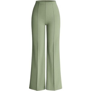 Coolmee Women Wide Leg Casual Pants High Waisted Sweatpants Dress Pants  Stretchy Work Pants Slacks Trousers L Bean Green : Target