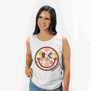 Simply Sage Market S.W.Smiley Groovy Floral Outline Garment Dyed Tank - 1 of 3