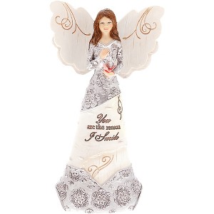 Pavilion Gift Company - Smile - 6" Angel Holding Butterfly - Decorative Objects - 1 of 4
