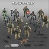 Joyfy 16 Pcs Army Men Action Figures for Boys, Military Toy with 12 Realistic Army Ranger and Weapon Gear Accessories，Birthday for Boys Gift - 3 of 4