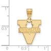 Black Bow Jewelry 14k Yellow Gold Plated Sterling Silver Virginia Wahoos NCAA Medium Pendant - 2 of 3