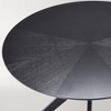 GlasFlength Patio End Tables Pedestal Leisure, Round Side Table, for Living Room Bedroom and Balcony, Minimalist Elegance，Black，47.2"*47.2"*30.3" - 4 of 4