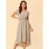 INSPIRE CHIC Women's Smocked Floral High Low Summer Maxi Dress - 2 of 4