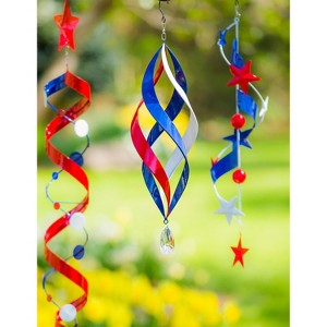 Evergreen 22" Kinetic Hanging Spinner, Red-White-Blue - 1 of 1