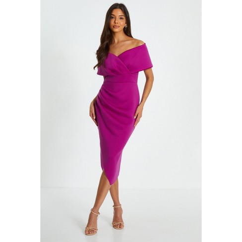 Scuba Bardot Wrap Midi Dress Scuba Bardot Wrap Midi Dressberry10 Target