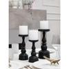3x3 Pillar Candles Set of 3 - Rustic Unscented No Drip White Candles for Home Decor, Weddings, Centerpieces - 3 of 4