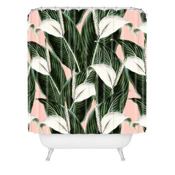 Marta Barragan Camarasa Sweet Floral Desert Leaf Shower Curtain Green - Deny Designs
