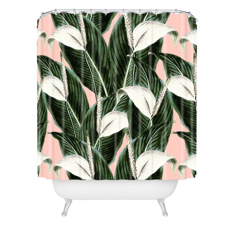 Marta Barragan Camarasa Sweet Floral Desert Leaf Shower Curtain Green - Deny Designs, 1 of 8